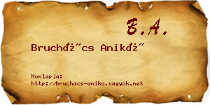 Bruchács Anikó névjegykártya